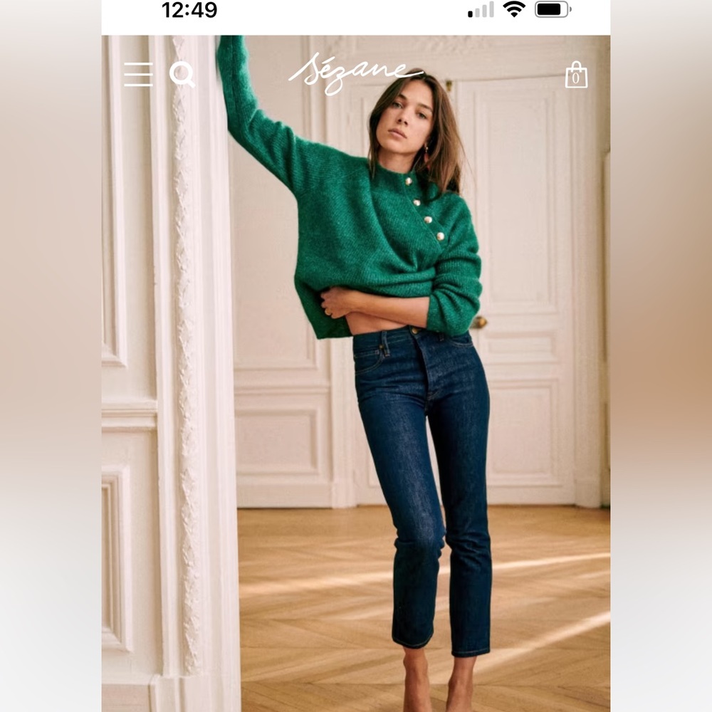 Sezane brut sexy jeans in indigo